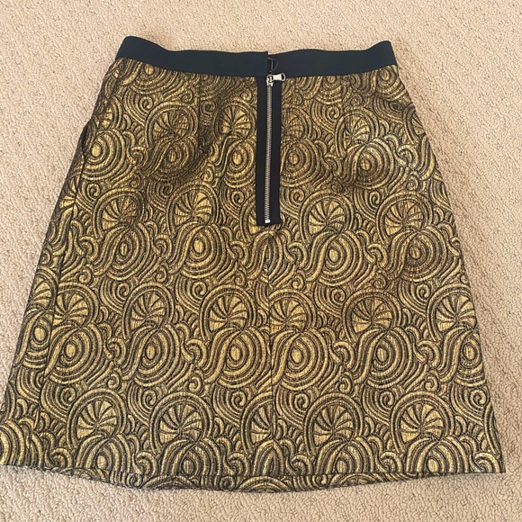 Phillip Lim Gold Brocade Skirt - Picture 1 of 6